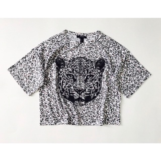 Áo thun cánh dơi form croptop in con Báo vnxk