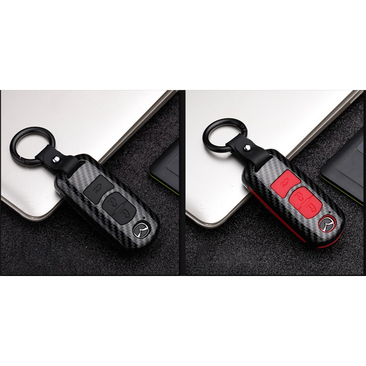 Vỏ ốp vân carbon dành cho chìa khóa ô tô Mazda CX5 3 6