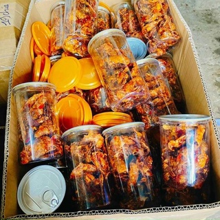 250g Mực rim sate ít cay, siêu ngon đậm vị, ăn vặt ngọc kha, long xuyên, an giang