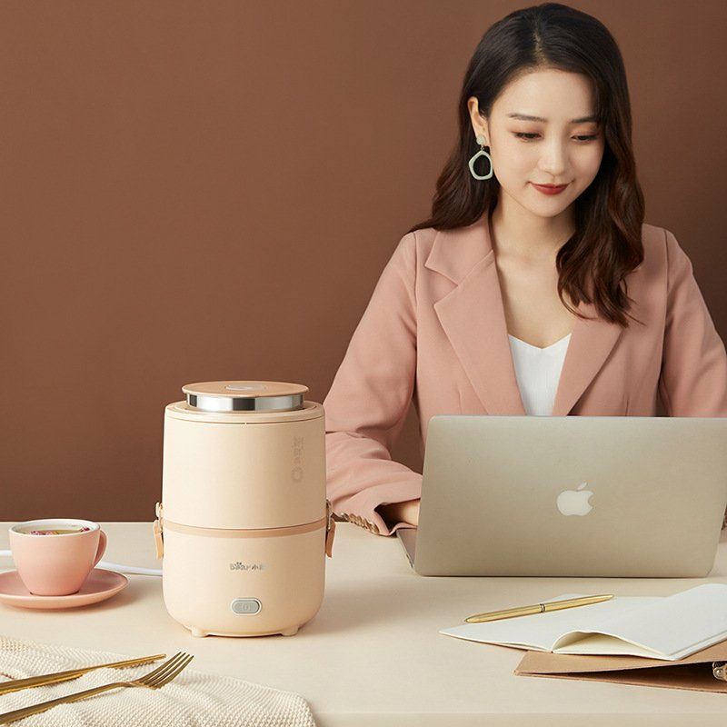 Hộp cơm điện văn phòng Bear DFH-B15N1 3 khay inox, giảm ồn | BigBuy360 - bigbuy360.vn