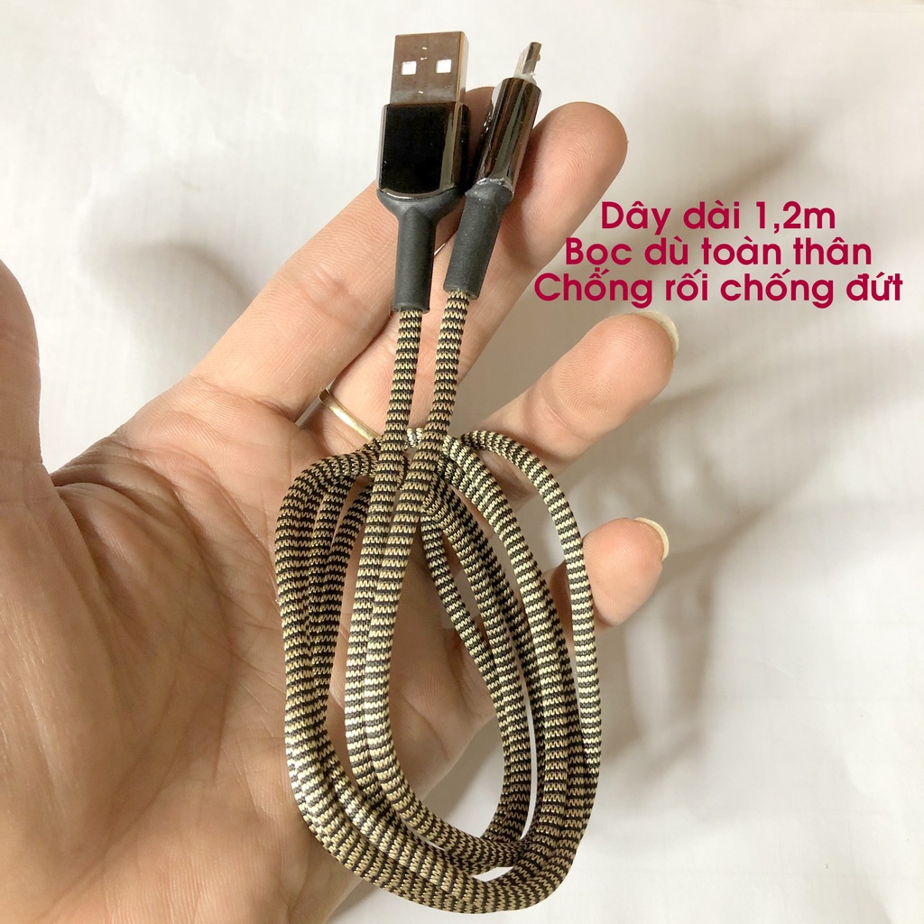 Cáp sạc TỰ NGẮT chân micro, type-c, dây xạc tự ngắt cho samsung, oppo, xiaomi công nghệ mới - KLH shop