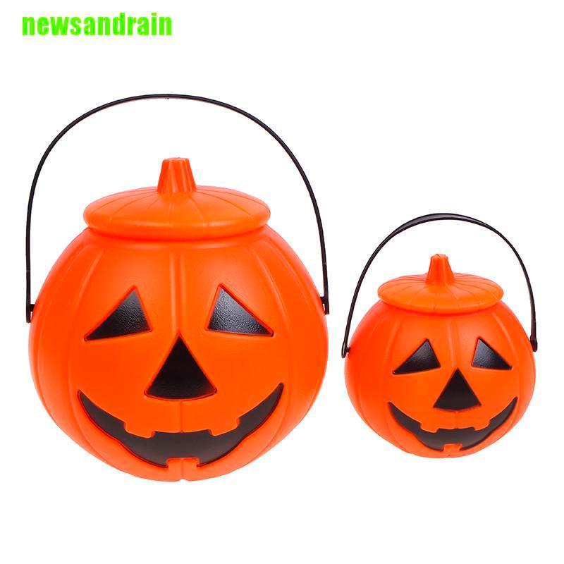 Xô Nhựa Hình Quả Bí Ngô Trang Trí Halloween