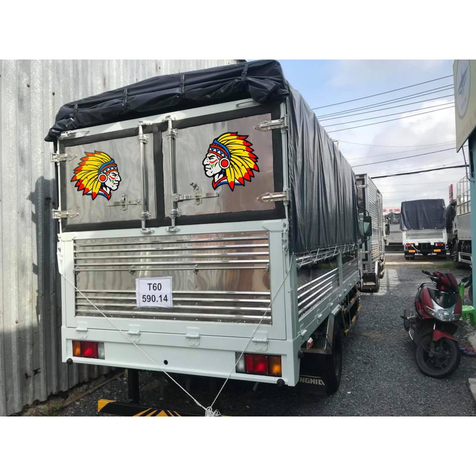 Tem dán xe tải HÌNH THỔ DÂN -decal  xe ô tô,  GIÁ SIÊU ÊM CHO 1 CẶP TEM ĐỘC  Thổ dân dán xe tải