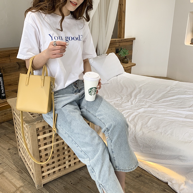 Túi Xách Đeo Chéo Một Bên Vai Dạng Dọc Màu Macaron Phong Cách Hàn Quốc Mới 2022 Cho Nữ