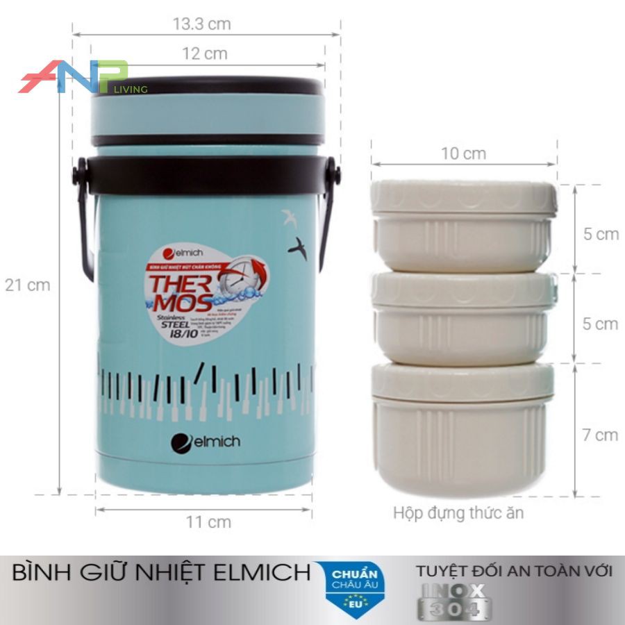 Hộp đựng thức ăn giữ nhiệt ELMICH 1500ml EL7284