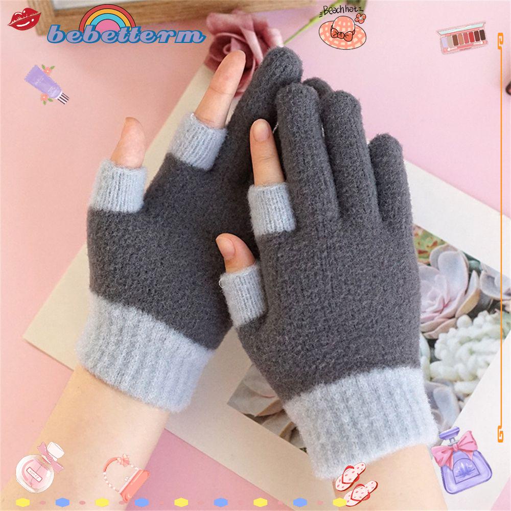 Găng tay giữ ấm dày dặn mềm mại cảm ứng màn hình thời trang cho nam nữ