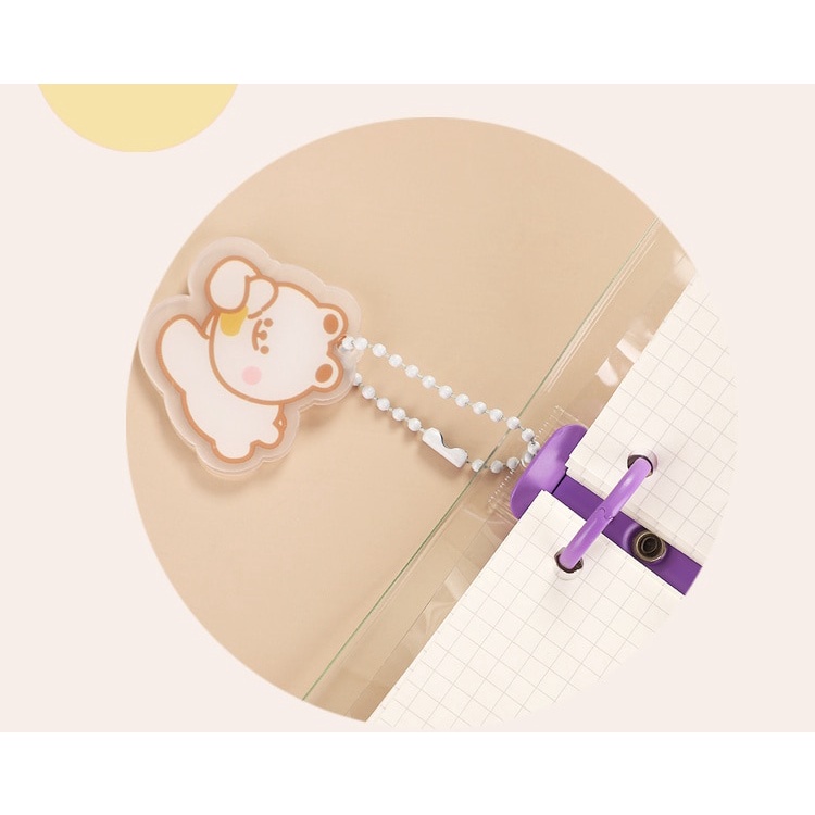 Sổ tay bìa trong suốt 3 vòng sáng tạo dễ thương độc đáo