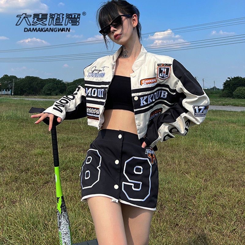 Áo bomber cá tính có thể tách thành set lạ mắt hàng taobao