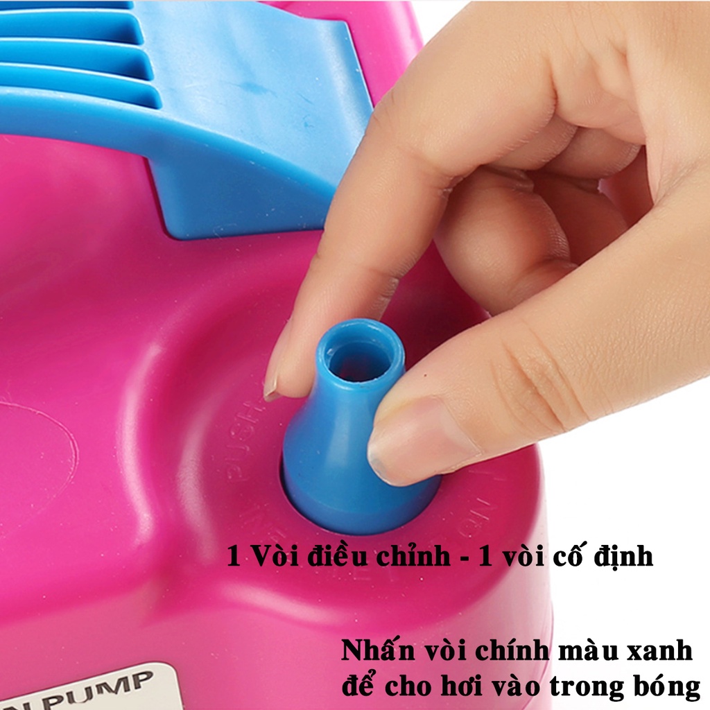Máy Bơm Bong Bóng Bay Chạy Điện 2 Vòi Dễ Dàng Điều Chỉnh Cao Cấp Chính Hãng miDoctor