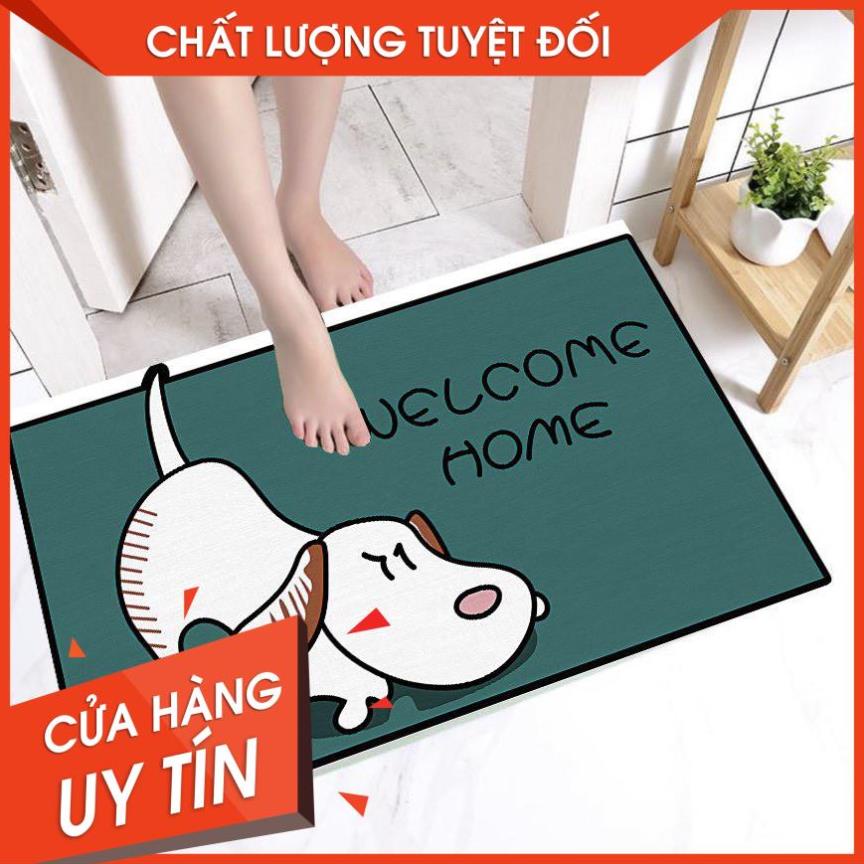 [ SIêu rẻ] Thảm chùi Chân 3D Chống Trơn Trượt Hình Thú Đáng Yêu kích thước 40x60cm