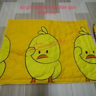 sét ga gối cotton poly mẫu vịt vàng