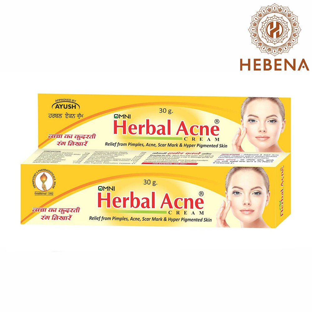 Kem giảm mụn thảo dược - Omni Herbal Acne Cream (SPK) - hebenastore