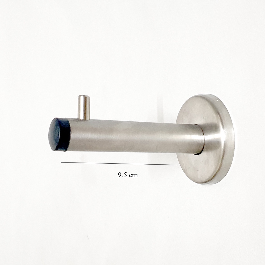 Móc treo quần áo inox 304 đầu nhựa đen