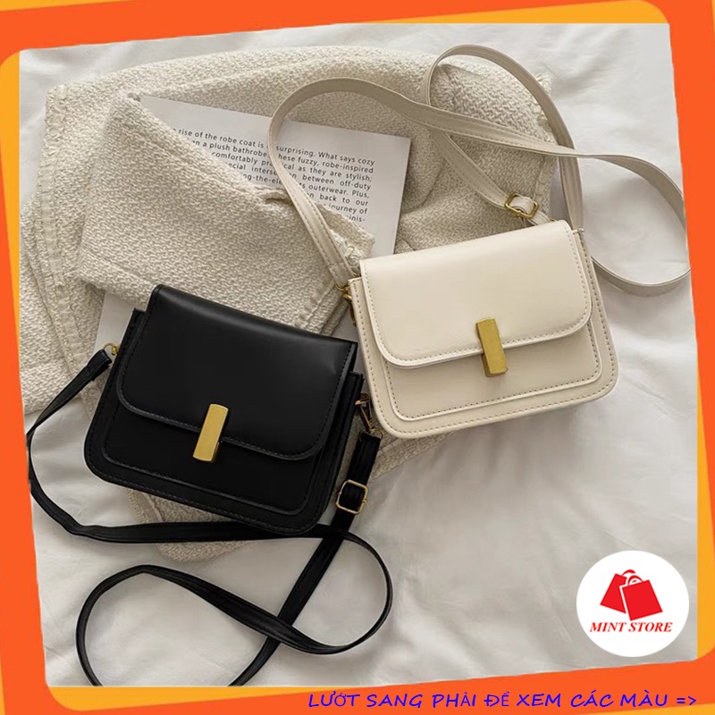 Túi xách nữ, túi đeo chéo mini đẹp da trơn mềm dáng vuông phong cách hàn quốc PK 335