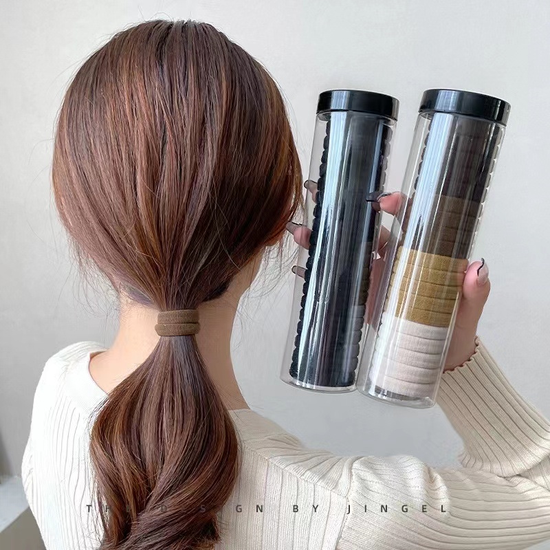 Set 20 Dây Buộc Tóc Co Giãn Tốt Không Đường May Phong Cách Hàn Quốc Cho Nữ