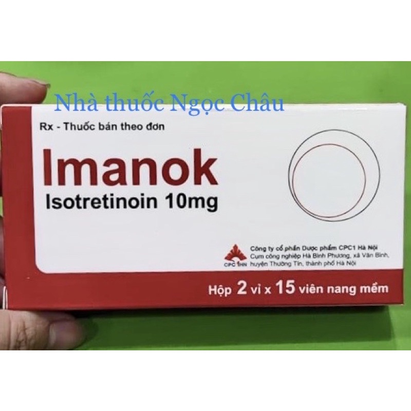 ✅Chính hãng ✅ Imanok isotretinoin ,isotretion,isotretioin H/30 viên | Thế Giới Skin Care
