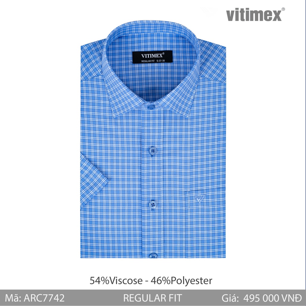 ÁO SƠ MI NGẮN TAY REGULAR VẢI BAMBOO ARC7742