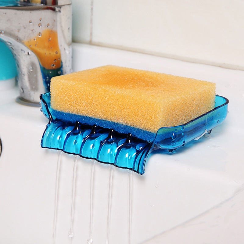 Giá Đỡ Xà Phòng / Mút Rửa Chén Ráo Nước Có Giác Hút Kép Sắp Xếp Gọn Gàng Cho Nhà Bếp / Phòng Tắm