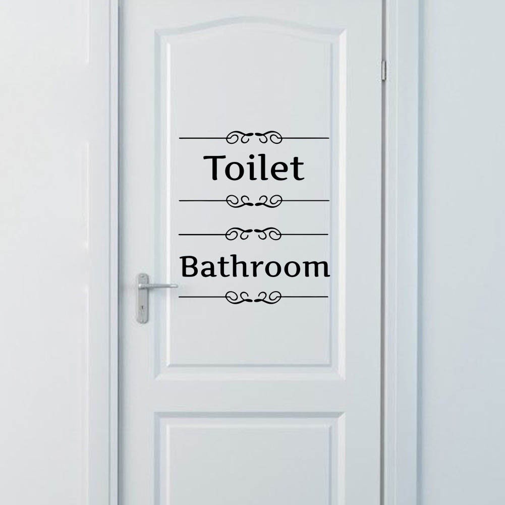 Đề can dán cửa nhà vệ sinh độc đáo
