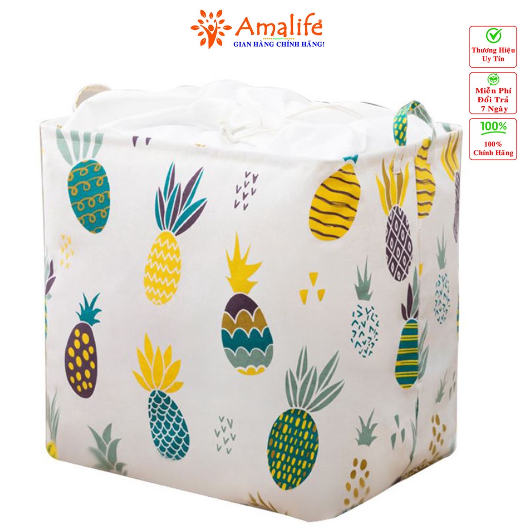 [Chính Hãng Amalife] Túi Vải Đựng Đồ Đa Năng, Giỏ Sọt Đựng Quần Áo Cỡ Lớn 100 Lít 50x50x40 cm Kiểu Dáng Xinh Xắn