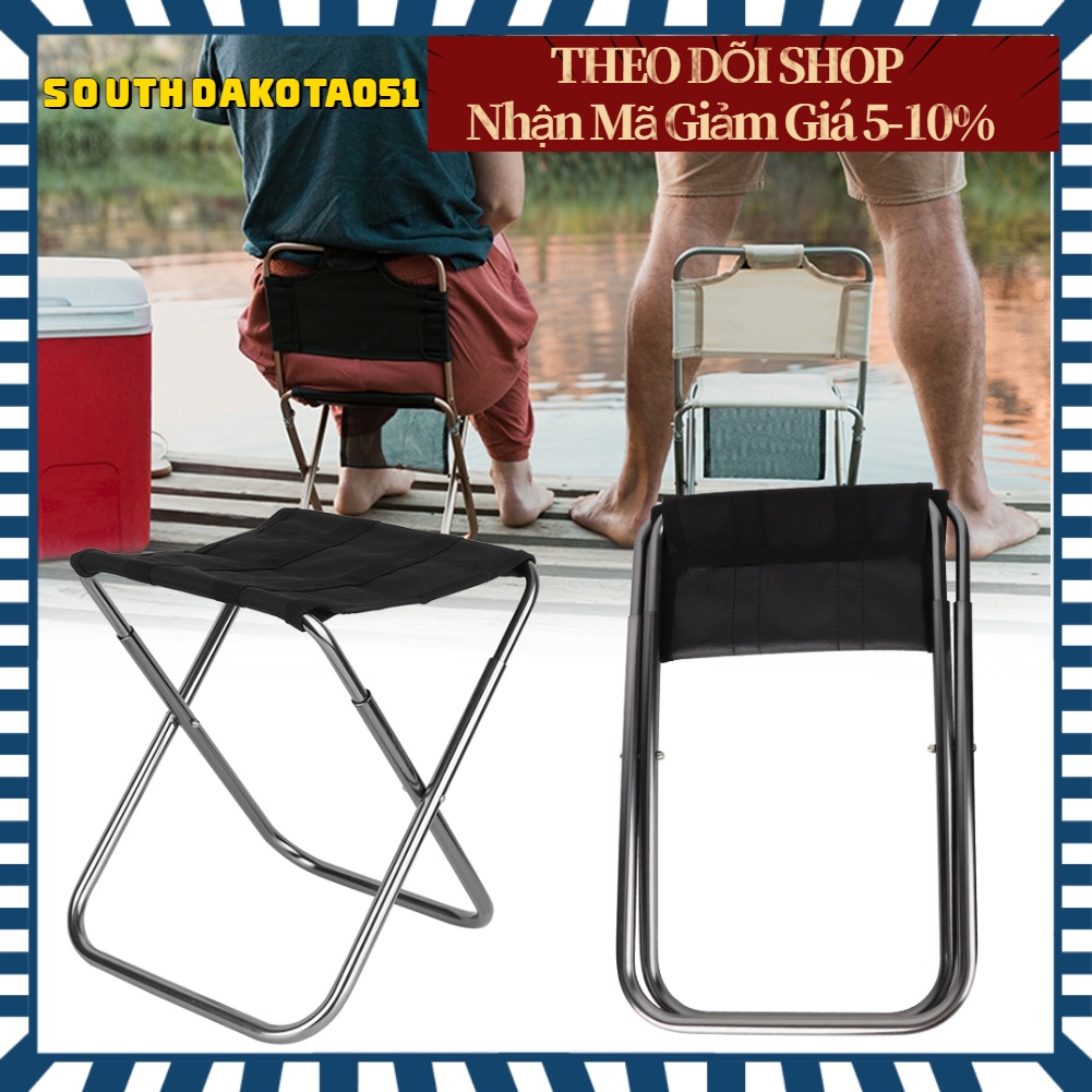 [Hàng HOT] Ghế Xếp  Gấp Gọn Mini hợp kim nhôm ngoài trời để câu cá Cắm trại dã ngoại【Southdakota051】