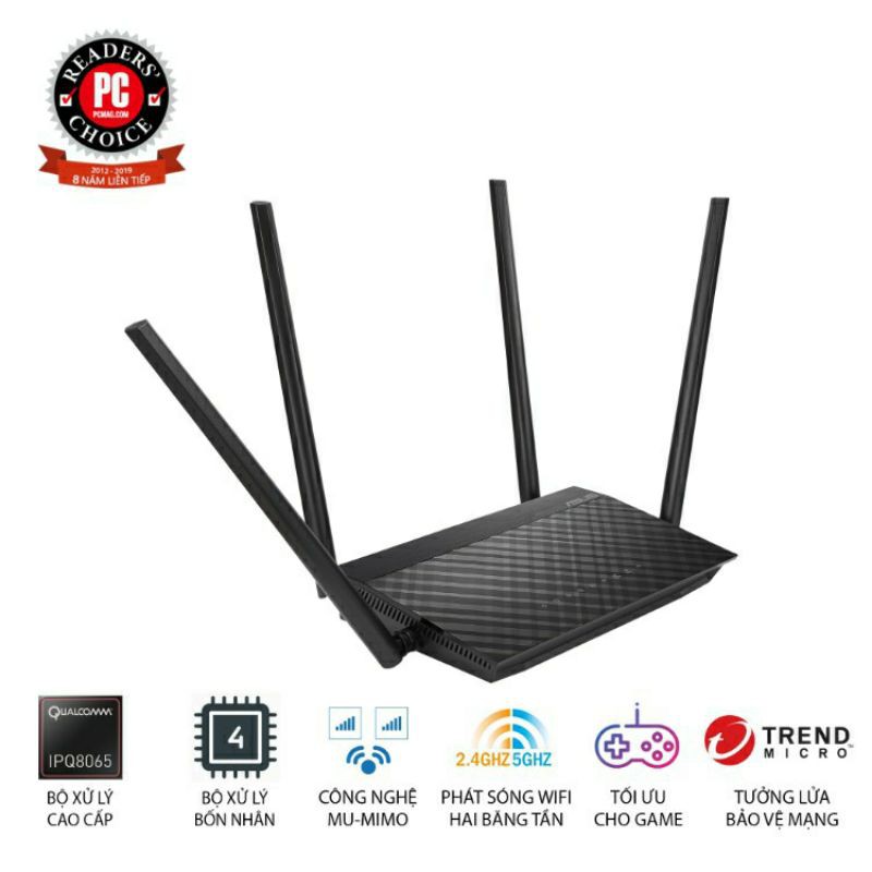 Thiết bị mạng Router wifi ASUS RT-AC1500UHP