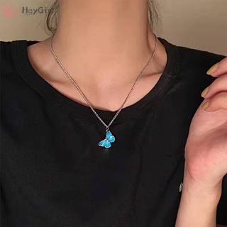 vòng cổ Mặt Hình Bướm Vẽ Tay Nhiều Màu Phong Cách Retro Đơn Giản Cho Nữ
