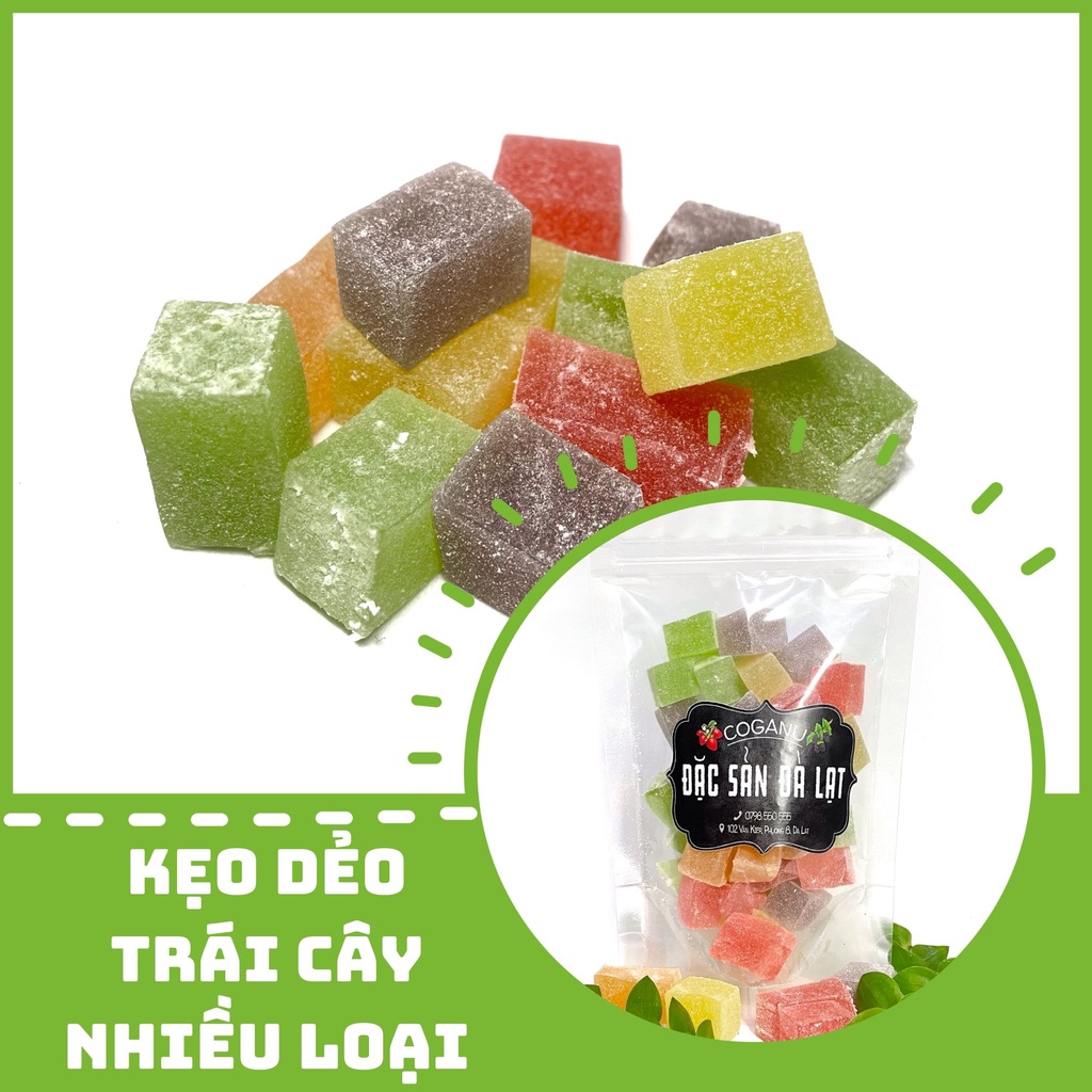 Kẹo dẻo dâu sữa trái cây nhiều vị Đà Lạt | Đặc sản Đà Lạt| Coganu