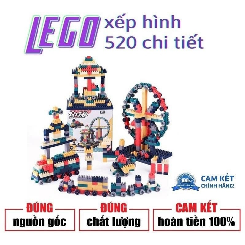 Bộ Đồ Chơi Xếp Hình 520 Chi Tiết Cao Cấp Cho Bé Yêu