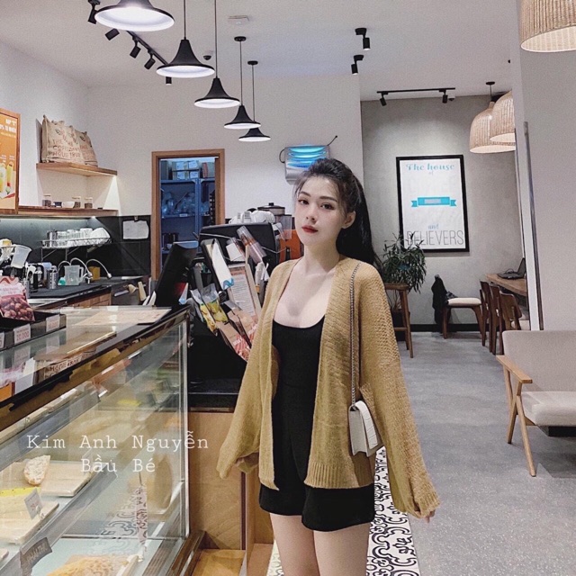 ÁO KHOÁC CARDIGAN LEN LƯỚI TAY RỘNG ĐẸP | BigBuy360 - bigbuy360.vn