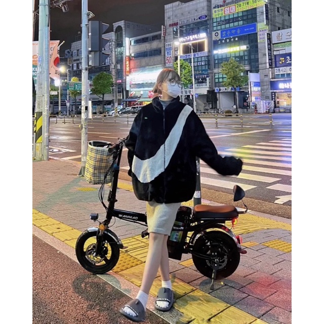 Áo khoác lông cừu áo nike lông nike big swoosh hàng best quality siêu chất lượng