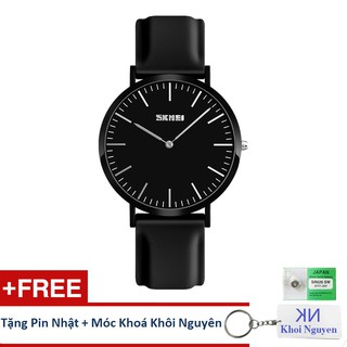 Đồng Hồ Nữ Skmei 9179 Dây Cao Su (Đen) + Tặng Pin Nhật Và Móc Khóa