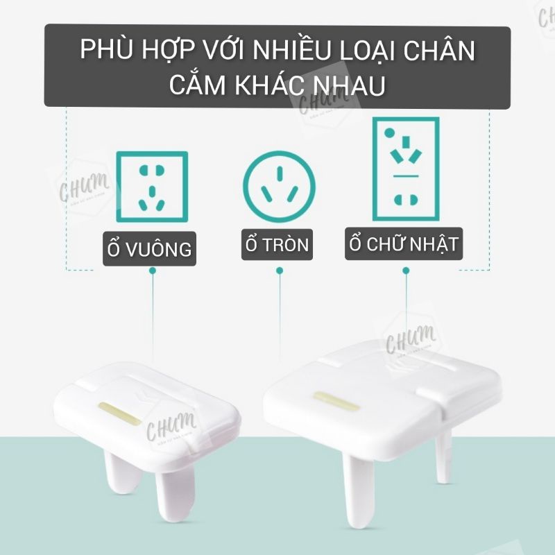 bịt ổ điện 2 chân, 3 chân an toàn cho bé