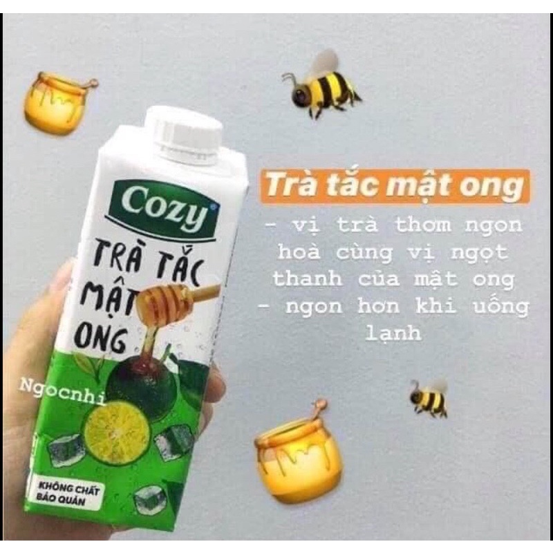 [ Freeship ] TRÀ TRÁI CÂY &amp; TRÀ SƯA COZY 1 THÙNG 24 CHAI 6 LỐC (225Ml/Chai)