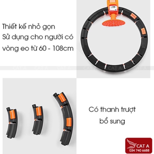 Vòng lắc eo làm giảm mỡ thừa eo - Vòng điều chỉnh thon gọn bụng ( tùy chỉnh vòng eo )