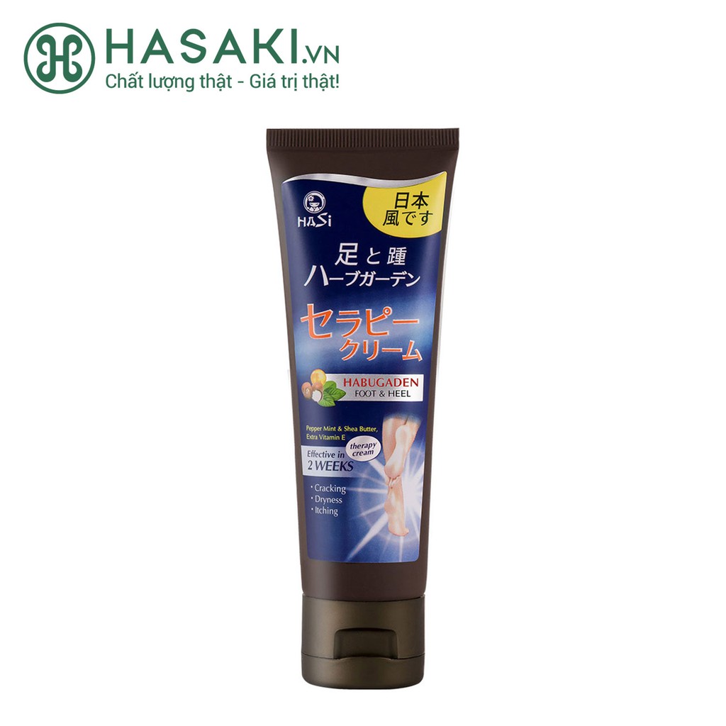 Kem Dưỡng Da Chân Hasi Giảm Thô Ráp &amp; Làm Mềm Gót Chân Habugaden Foot &amp; Heel Therapy Cream 80g