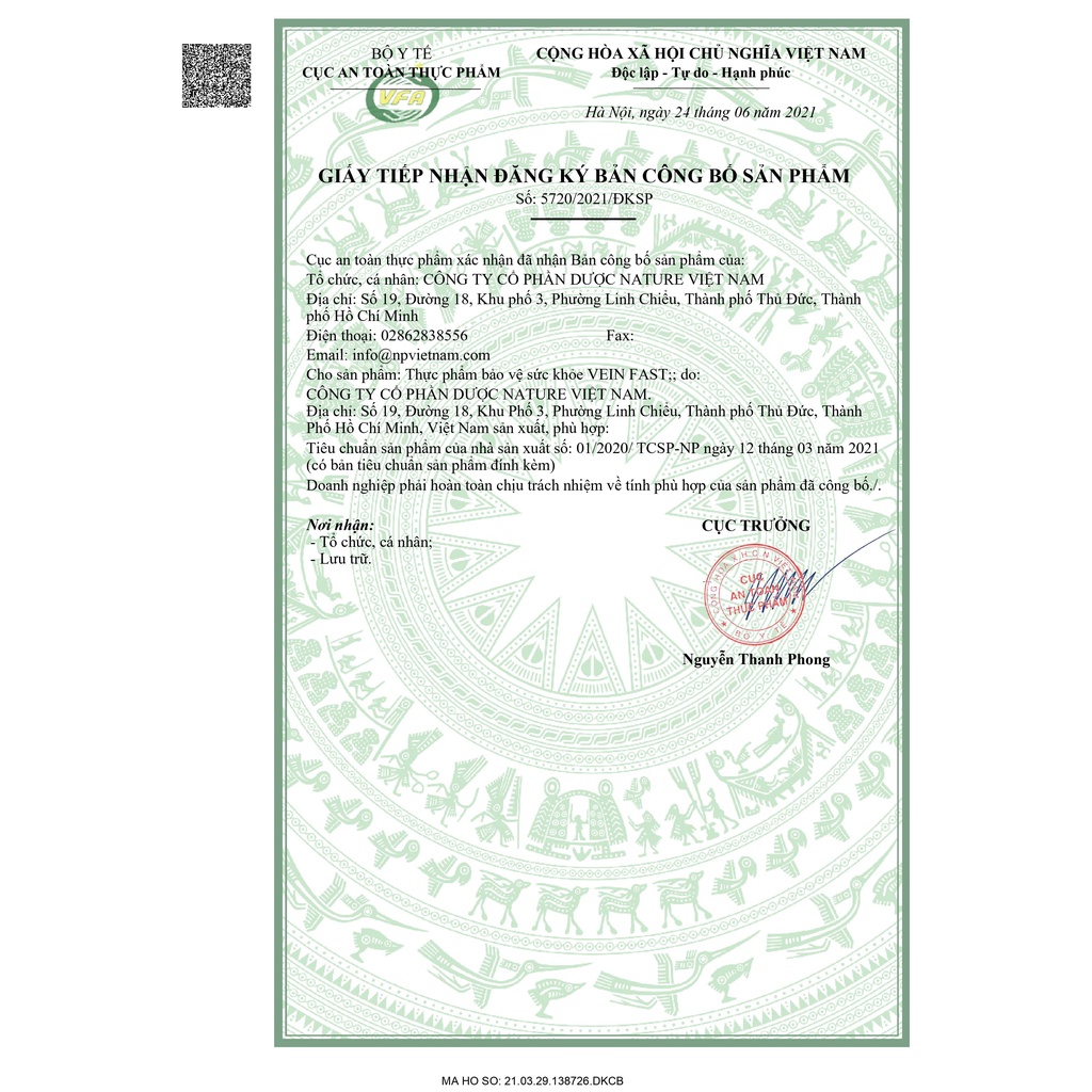 Viên uống hỗ trợ giảm suy giãn tĩnh mạch Vein Fast