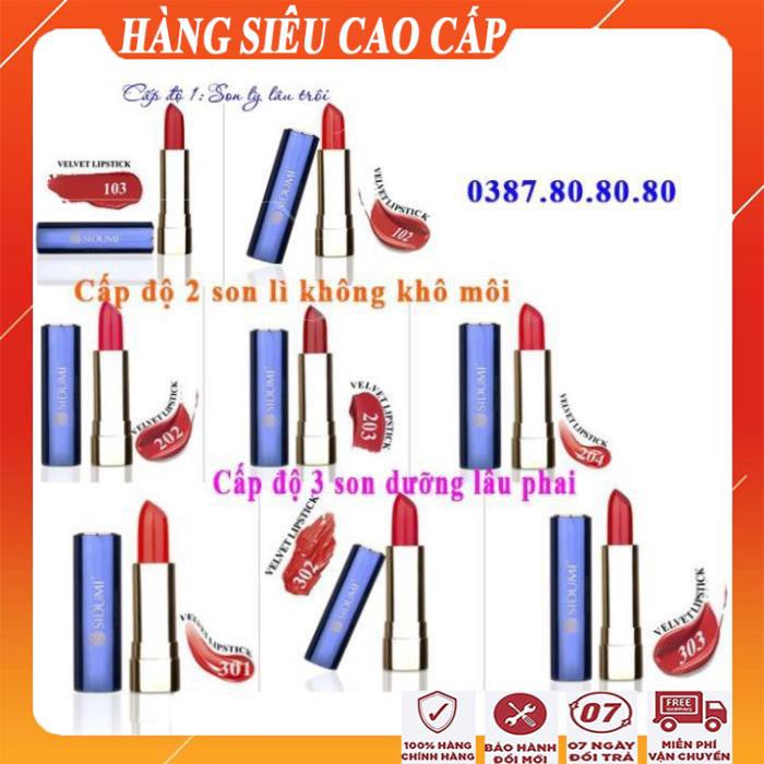 [ Freeship-HÀNG CAO CẤP ] Son môi cao cấp 3 cấp độ lì, dưỡng,lì không khô môi/ Son môi hàn quốc chính hãng sidumi