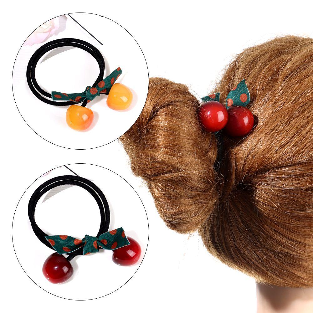 Dây Buộc Tóc Co Giãn Màu Cầu Vồng Xinh Xắn Cho Bé Gái