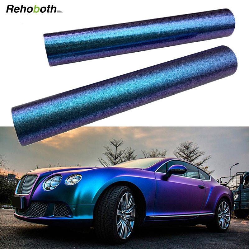 Rehoboth 10/30 * 100cm Xe hơi Màu xanh lam đến Tím Ngọc trai Chameleon Vinyl Bọc phim Chameleon Dán xe Ô tô Xe máy Phân tách Kiểu dáng Xe