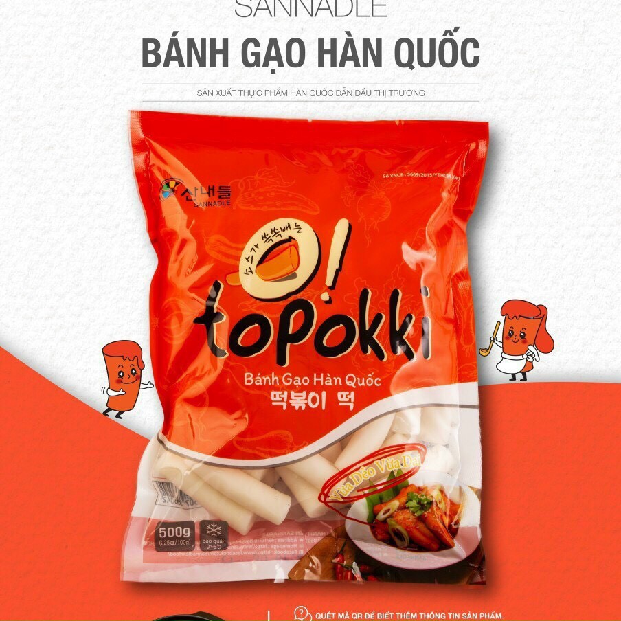 Bánh gạo Hàn Quốc 500g+Phô mai 100g