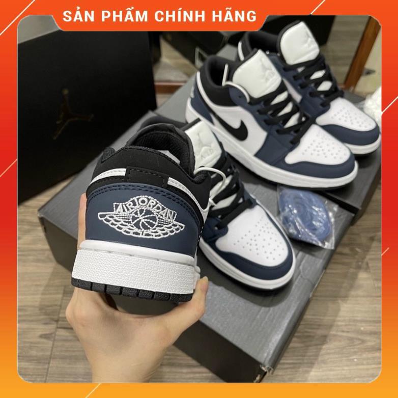 Giày 𝐉𝐨𝐫𝐝𝐚𝐧 1 low Xanh Navy, Giày JD1 low Xanh than Navy cổ thấp bản đẹp đầy đủ bill box | BigBuy360 - bigbuy360.vn