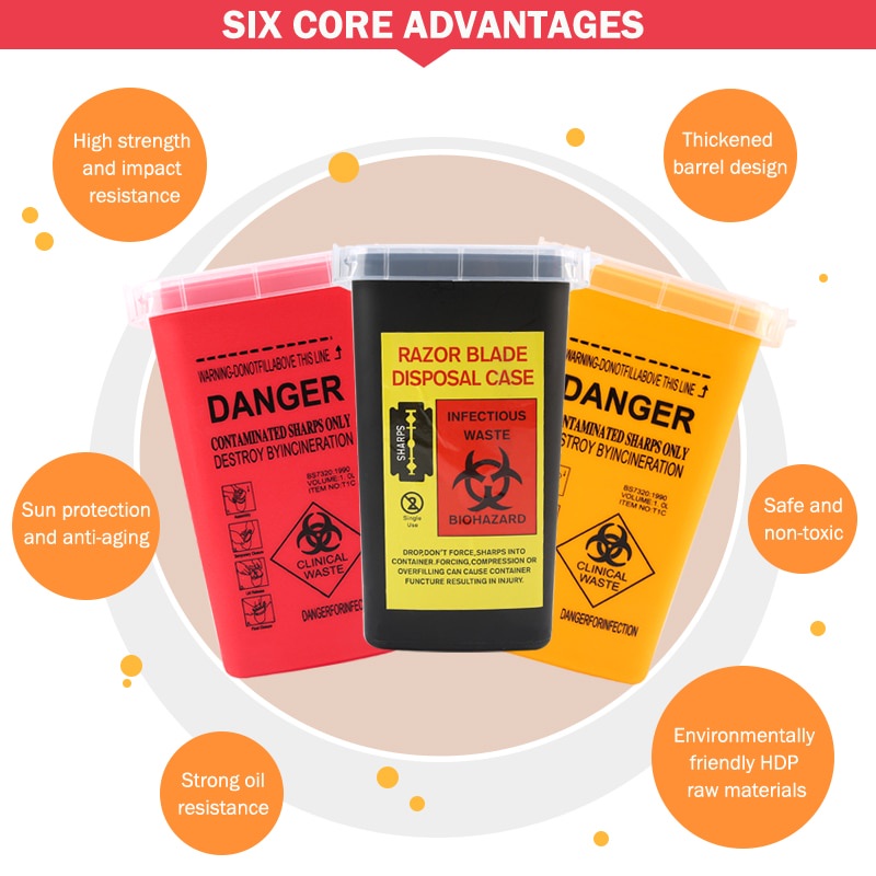 Dùng một lần vào hộp nhựa có Kim xăm