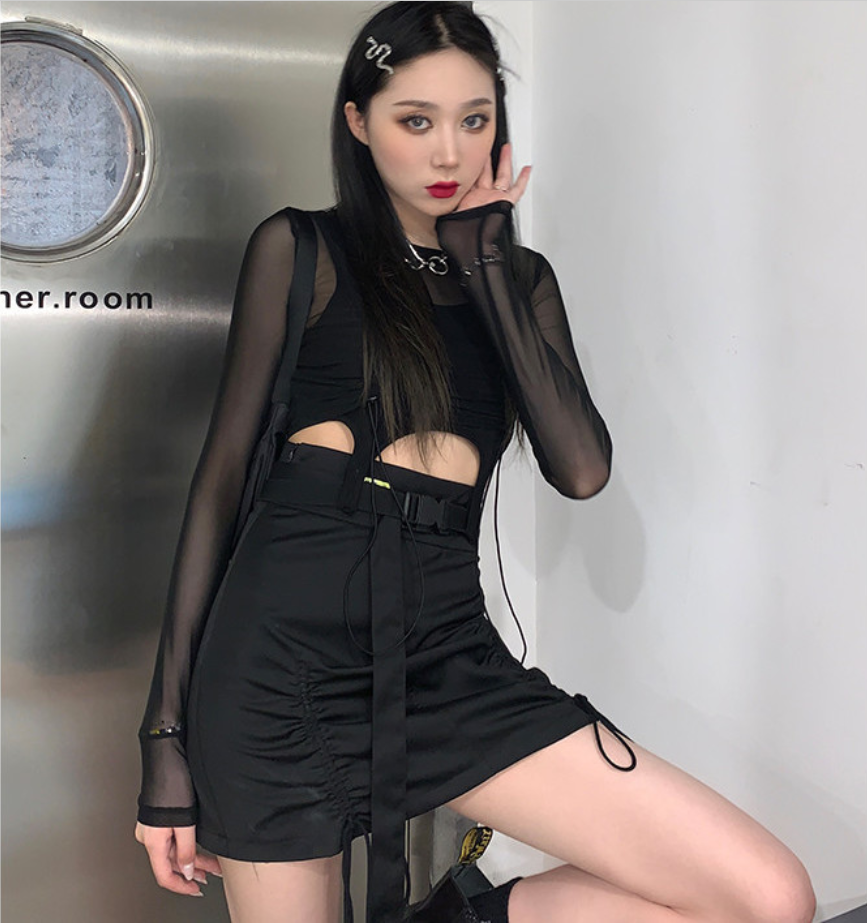 Chân Váy Lưng Cao Xếp Li Kèm Nịt Tôn Dáng