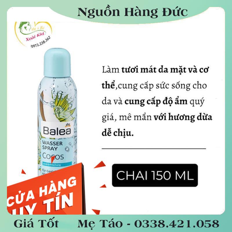 [auth] XỊT KHOÁNG BALEA  AQUA 150ML -NỘI ĐỊA ĐỨC ĐỦ BILL [Hot]