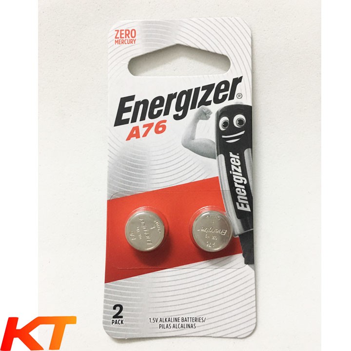 Pin A76 LR44 Energizer Alkaline 1,5V chính hãng (vỉ 2 viên)