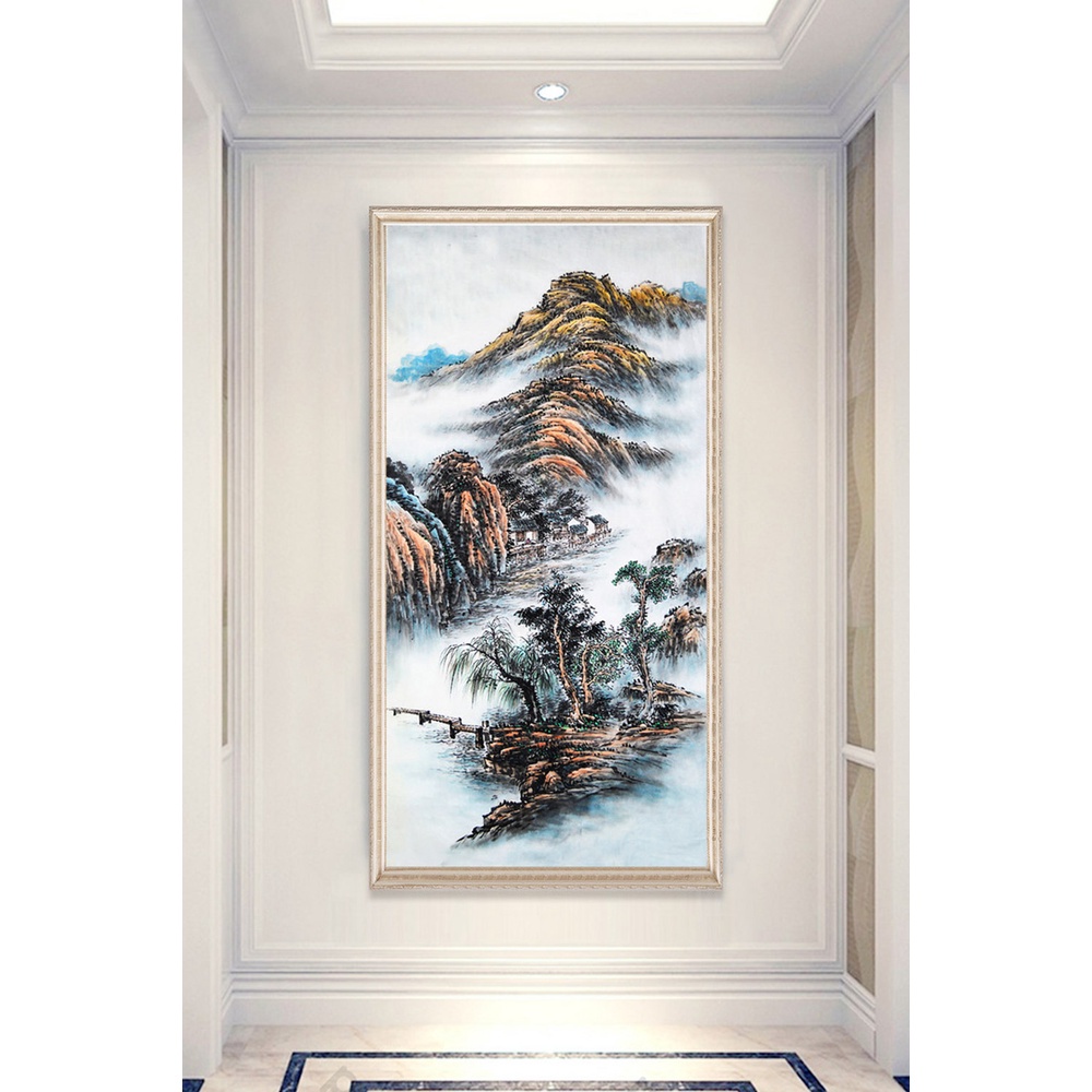In hình ép gỗ Laminate TRANH HÀNH LANG TRUNG QUỐC - Mẫu 58 (50x75, 60x90, 70x110). In ảnh theo yêu cầu