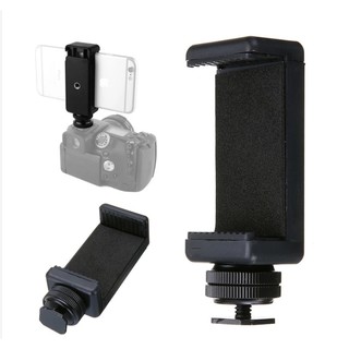 Hot shoe adapter gắn điện thoại lên máy ảnh DSLR hỗ trợ quay video hậu trường
