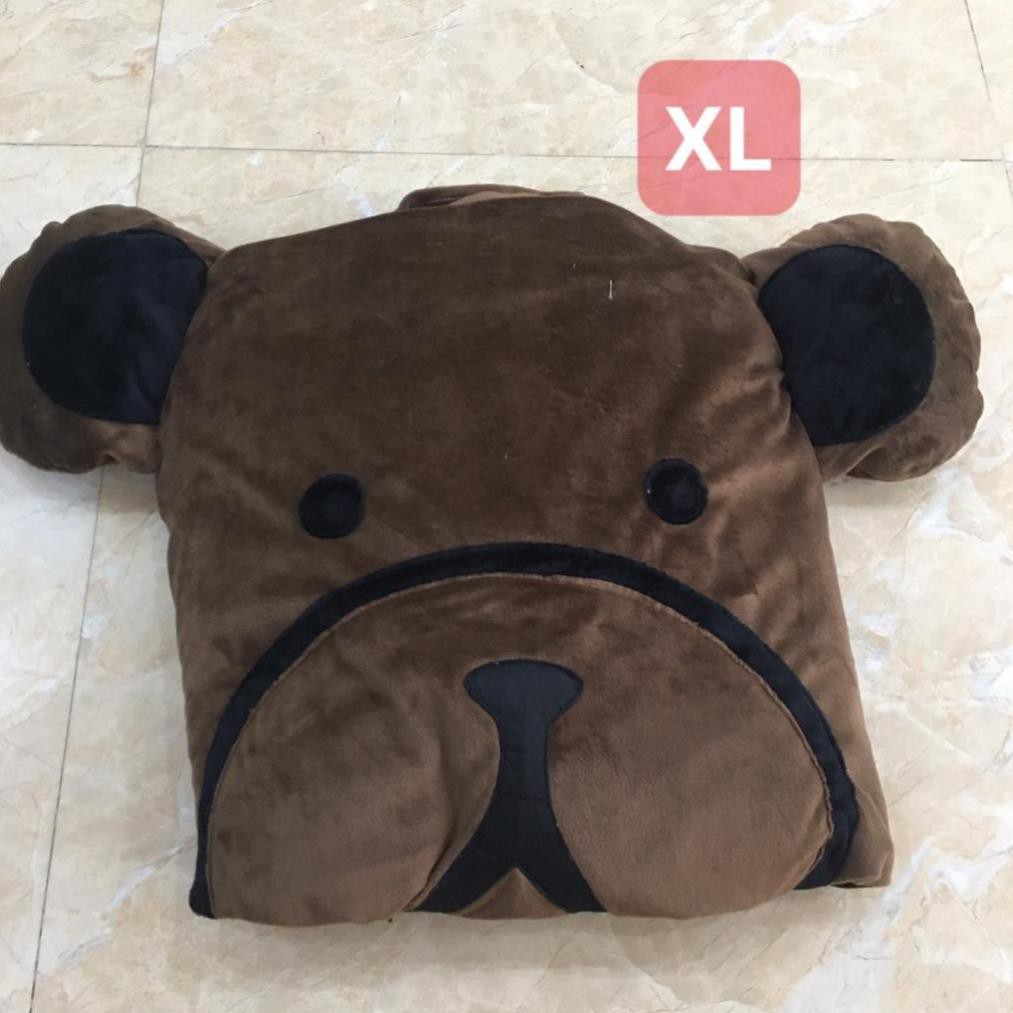 Vỏ ghế lười size XL, chất liệu nhung hình gấu các màu . ko lót xốp