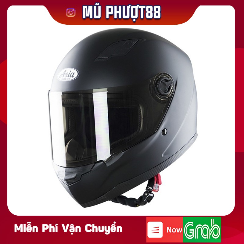 Mũ ASIA MT136 - đen nhám - Mũ Asia fullface form nhỏ